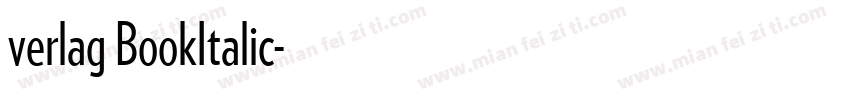 verlag BookItalic字体转换